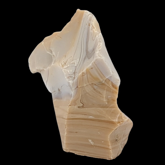 Carmel Coffee Cream Art Glass Cullet Multicolor Swirl Slag Glass #4M44 - Picture 4 of 6